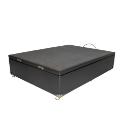 Base Box Baú Eurosono 138X188X44 Casal Napa Preto