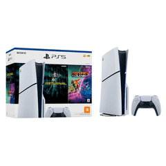 Console PlayStation 5 (Modelo Slim) com  2 Jogos, SSD de 1TB, Disco Blu-Ray, Controle sem fio DualSense