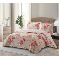 Kit de Colcha Appel Matelassê 03 Peças Casal Rosas