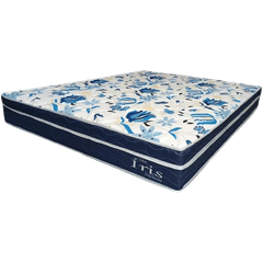 Colchão Queen Zeflex 158X198X23 Íris Com Eurotop Azul