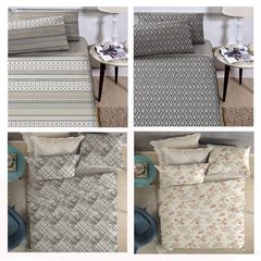 Jogo de Cama Corttex Solteiro 03 Peças Supercal 180 Fios Estampado