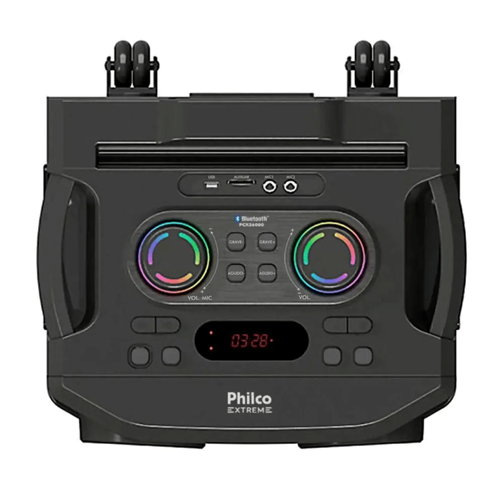 Caixa de Som Amplificada PCX26000 2600W, Bluetooth,Flash light