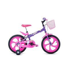 Bicicleta Houston Aro-16 Infantil Lumi LM162S com (Cestinha cor Roxo)