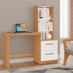 Mesa Para Computador Com Armário Tuboarte Silvana Freijó/Branco