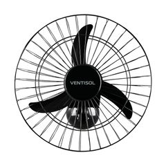 Ventilador de Parede Ventisol 50cm Preto Bivolt Comercial Motor 200Watts de Potencia,3 Pás
