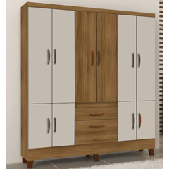 Roupeiro Madeform 10 Portas 2 Gavetas Amanda Freijó/Off White