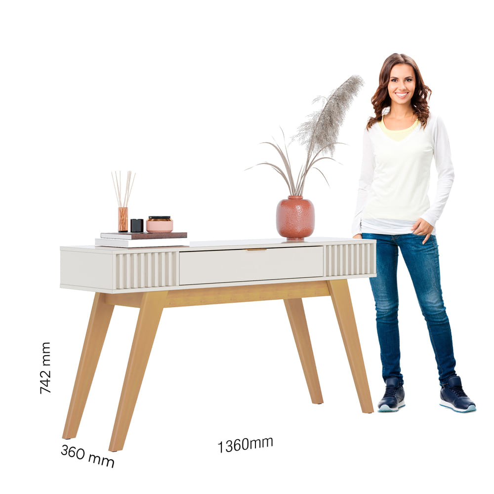 Aparador Colibri Riviera 1 Gaveta Off White