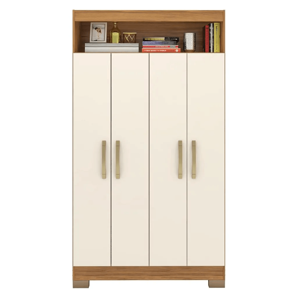 Multiuso Notável 4 Portas NT4040 Com Nicho Freijó Trend/Off White