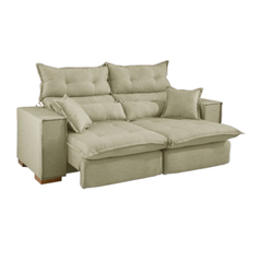 Sofá 3 Lugares JW Estofados Parma D02 Boucle Bege