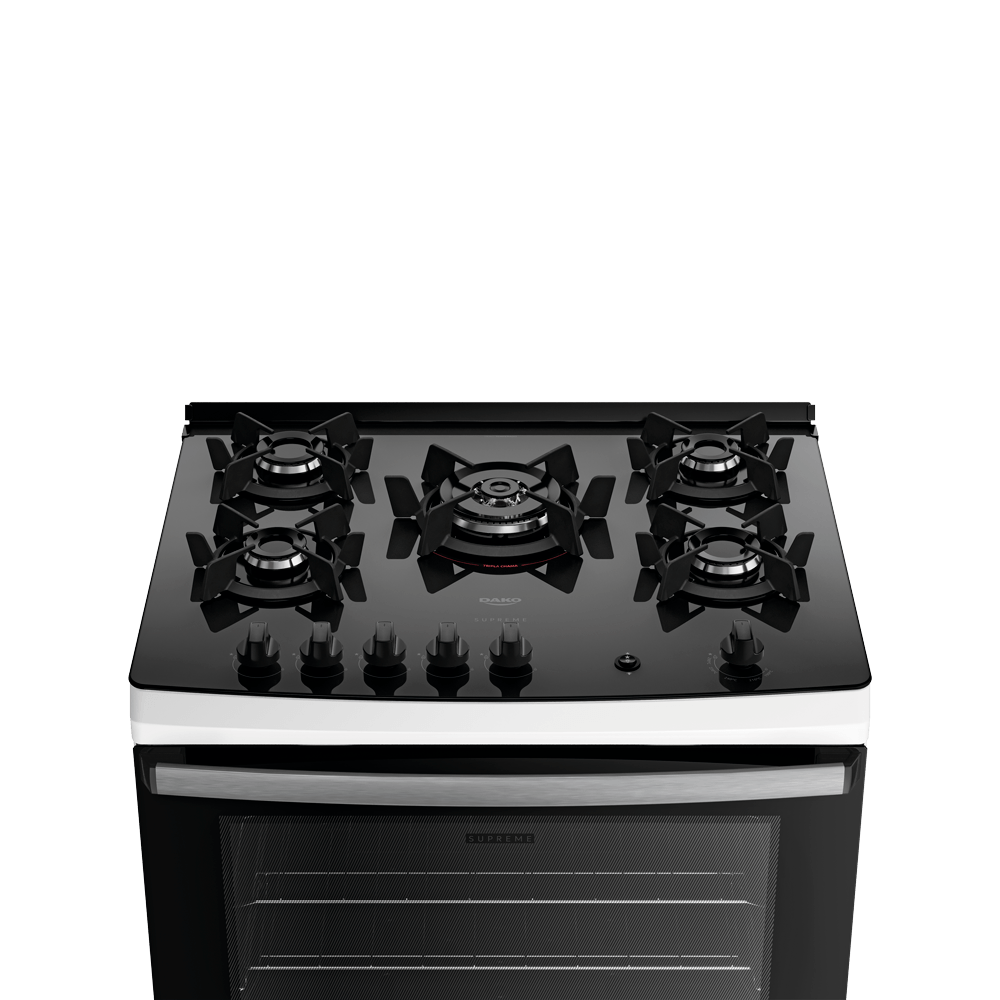 FOGAO GAS 5Q SUPREME GLASS BCO - DAKO