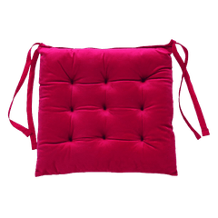 Futon Hedrons Veludo Cristal 40cm x 40cm Vermelho