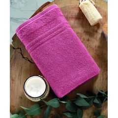 Toalha de Banho Dohler Jacquard Premium Rosa Escuro 70cm x 140cm FJ-7177