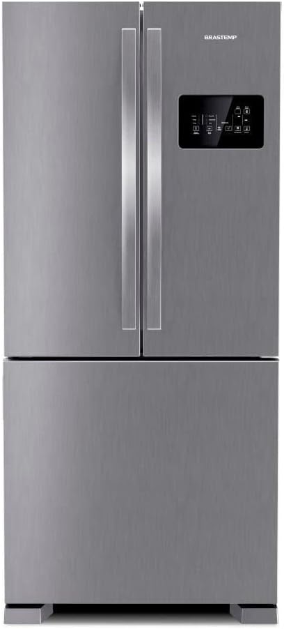 Refrigerador Brastemp BRO85AKBNA 3 Portas 554 Litros Inverter Inox