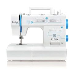 Máquina de Costura Elgin JX4035 Genius Plus Branco Azul 220V