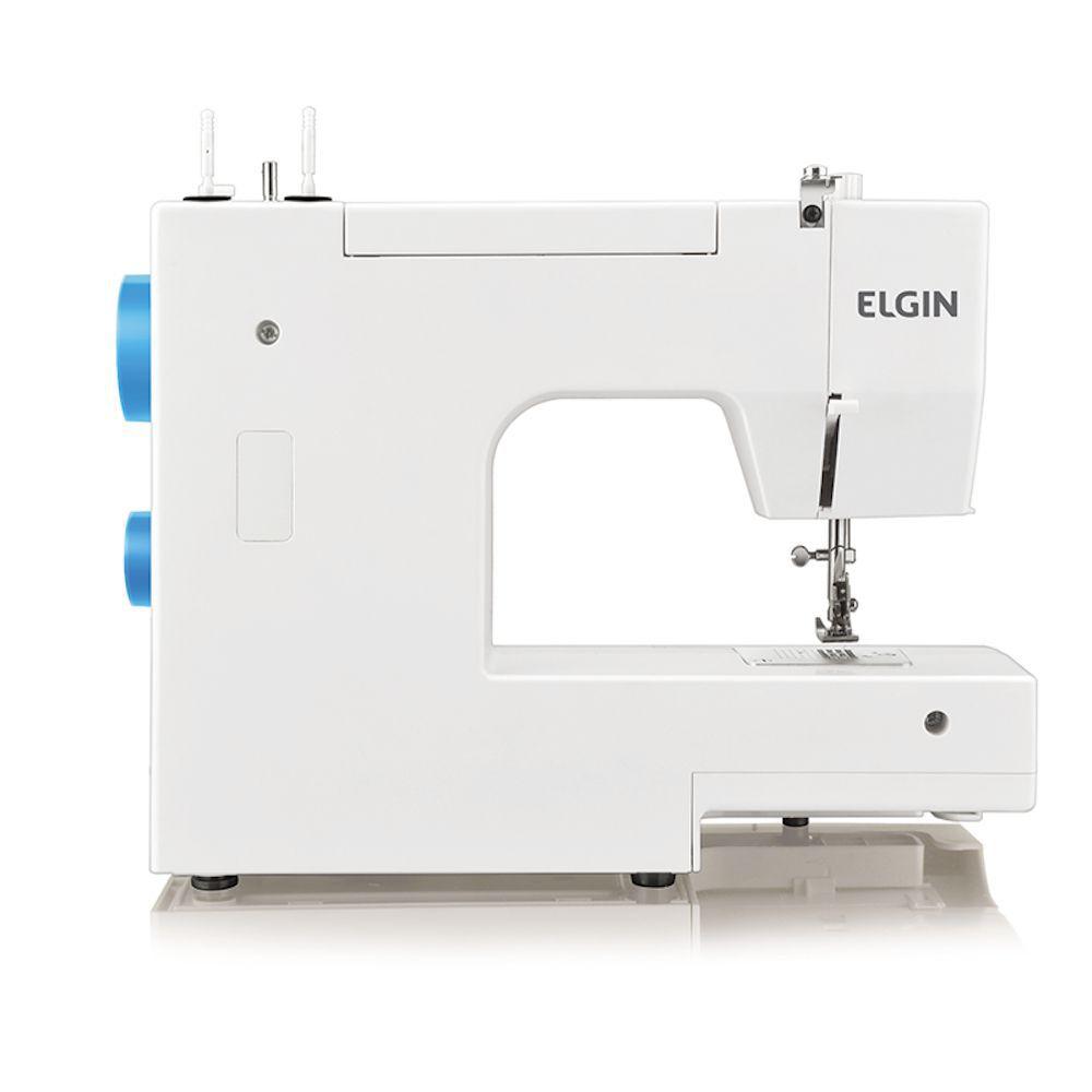Máquina de Costura Elgin JX4035 Genius Plus Branco Azul 220V