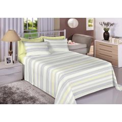 Jogo de Cama King 04 Peças 100% Algodão 180 Fios Geométrico Premium Linea