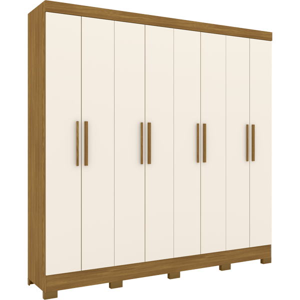 Roupeiro Henn B-51 8 Portas Nature Off White