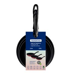 Jogo de Frigideiras Tramontina 3 Peças Linz Vermelho