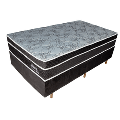 Conjunto box Solteirão 1,10x198x75 Zblack Zeflex(preto)