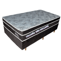 Base Box Solteirão Zeflex 110x198x43 ZBlack Preto