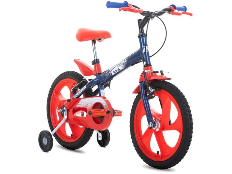 Bicicleta Houston Aro-16 Infantil Ludi LD161S cor Azul Escuro