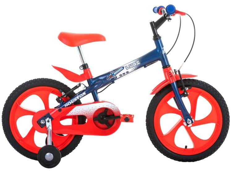 Bicicleta Houston Aro-16 Infantil Ludi LD161S cor Azul Escuro