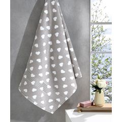 Toalha de Rosto Dohler Prisma 50cm x 80cm Love C Cinza