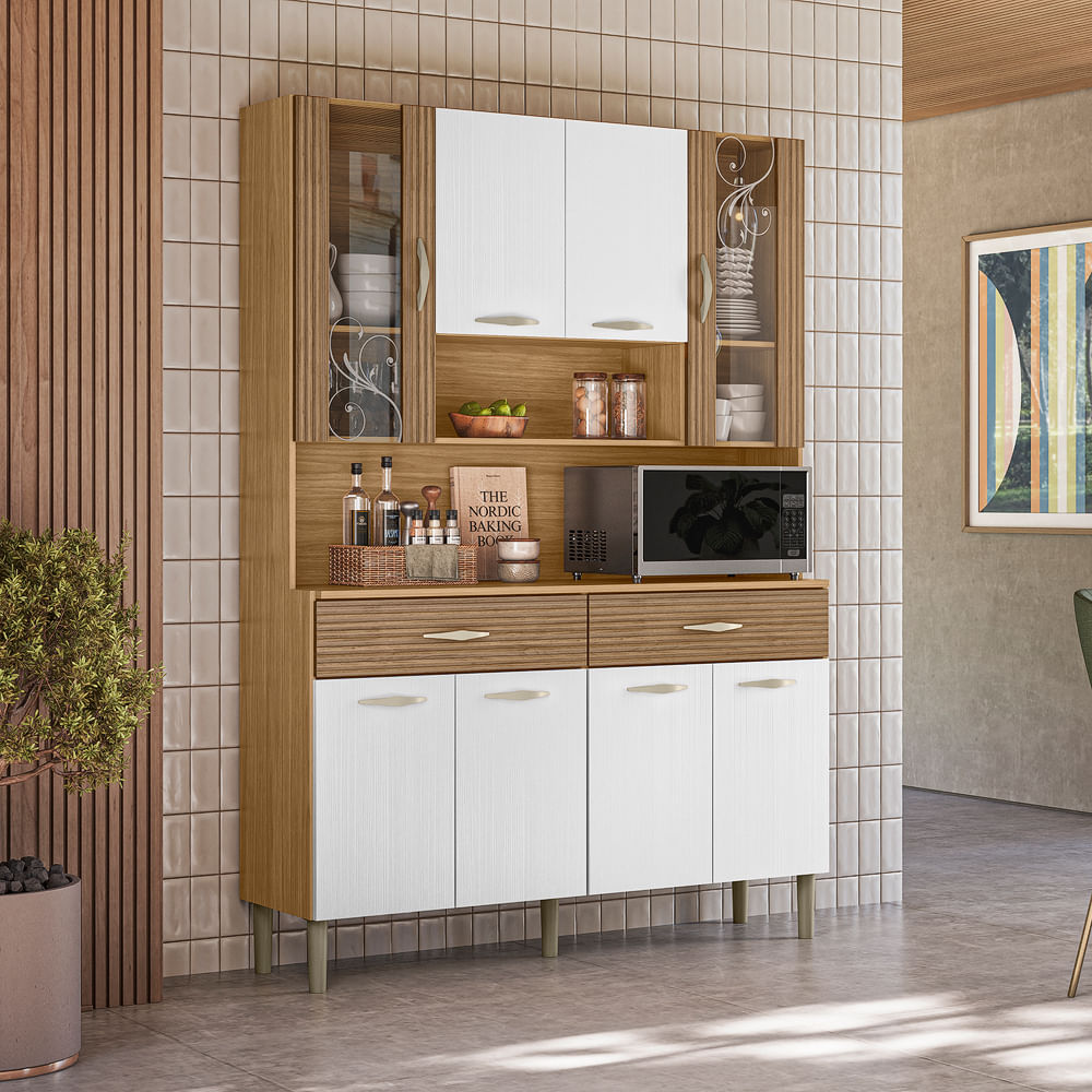 dirain julius セット Kit Cozinha de Madeira Kit´s Paraná Golden Plus 8 Portas 2 Gavetas