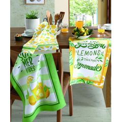 Pano de Copa Dohler Prata 45cmx65cm Limões