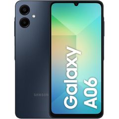 Smartphone Samsung Galaxy A06 com tela de 6.7", 128GB, 4GB de RAM, Câmera Traseira de 50MP, Câmera Frontal de 8MP, Bater