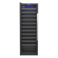 Adega Venax Piubella 200 para 50 Garrafas 209 Litros Porta Invertida Preta 220v