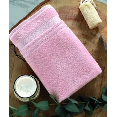 Toalha de Banho Dohler Jacquard Premium Rosa 70cm x 140cm FJ-7177