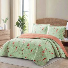 Kit de Colcha Appel Matelassê 02 Peças Solteiro Verde Real 1,60m x 2,20m