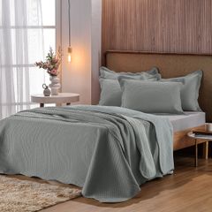 Kit de Colcha Appel Essence 03 Peças Queen Cinza