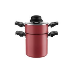 Cuscuzeira Individual Brinox 800ML Antiaderente Cereja