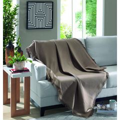 Manta de Algodão Dohler  Marrocos 1,50mx2,10m Castanho