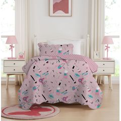 Kit Colcha Corttex Infantil 02 Peças Studio Mix 150 (Fios Estampado)