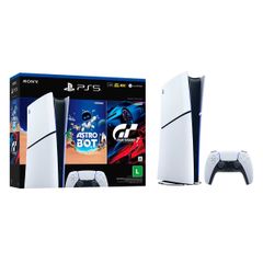 Console PlayStation 5 Slim Digital – 1TB de Armazenamento - 2 jogos incluso:Pacote ASTRO BOT e Gran Turismo 7