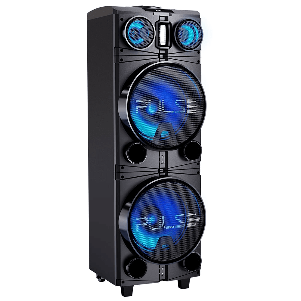 Caixa Amplificada Pulse Storm 1500W RMS Torre, Bluetooth, Rádio FM