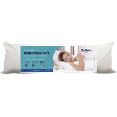 Travesseiro Zeflex Body Pillow Soft Percal 180 Fios 40cm x 130cm Branco