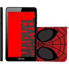 Tablet Positivo Twist Tab Spidey+ com capa de proteção e transporte, 2gb Ram, 64gb Memoria, Tela 7", Bateria 3100mAh