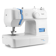 Máquina de Costura Elgin JX-2052 Futura Plus 12 Pontos Braço Livre Prega Zíperes e Botões Portátil 220V