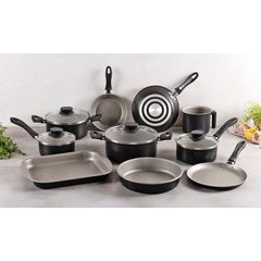 Jogo de Panelas Tramontina 10 Peças Linz Antiaderente Preto