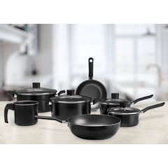 Conjunto de Panelas Brinox 7 Peças Ebony Preto