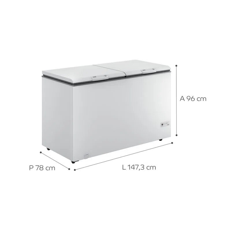 Freezer Horizontal Consul CHB53EBBNA 2 Portas 534 Litros Branco 220v